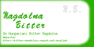 magdolna bitter business card